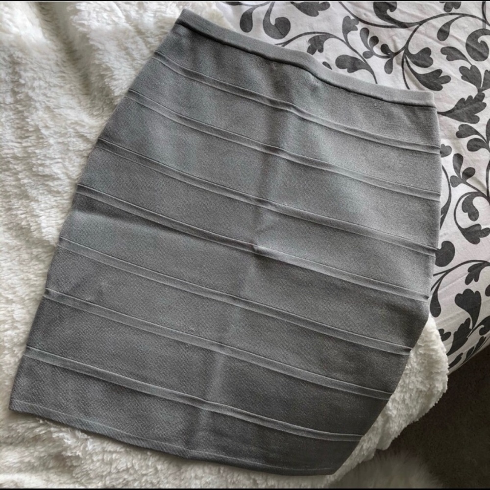 Armani Exchange Gray Midi Skirt